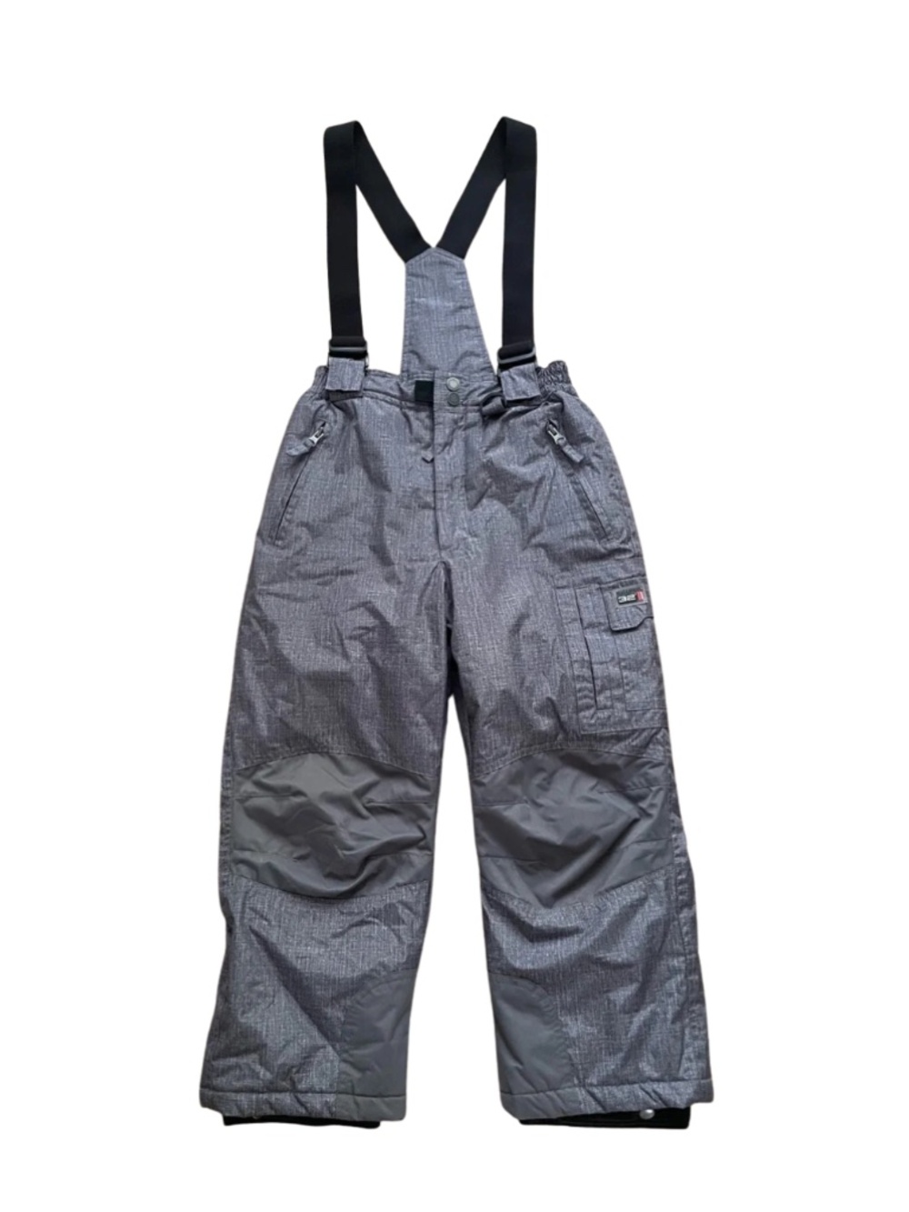 32 degrees Kids 7/8 Gray Waterproof Snowi Pants with Adjustable Removable #0254